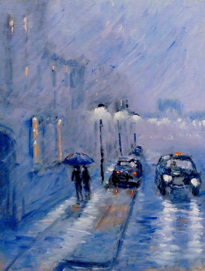 Castle Street on a rainy night