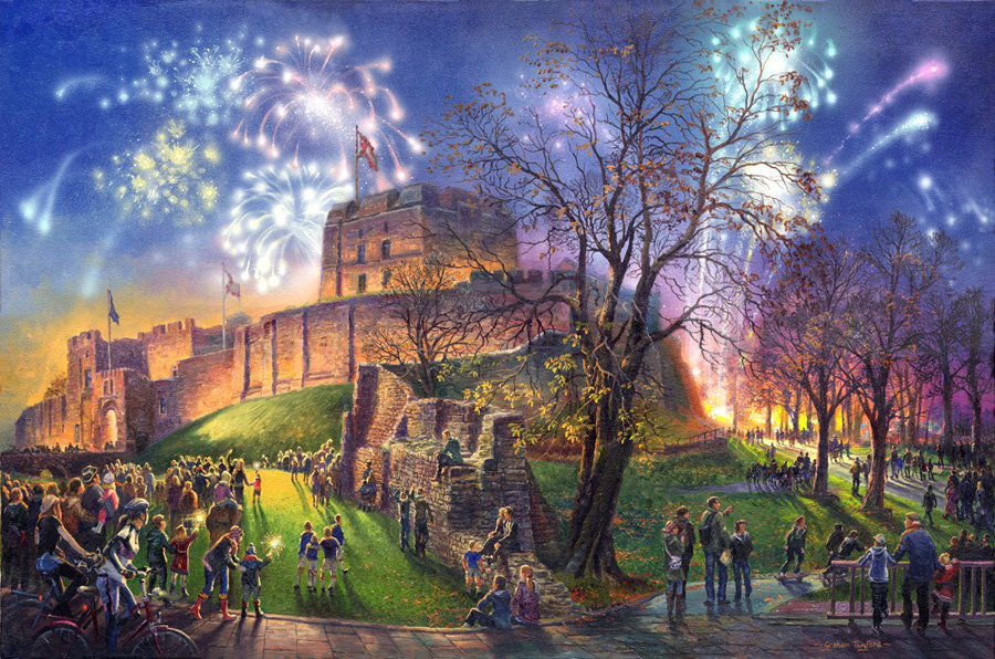 Fireworks at the castle