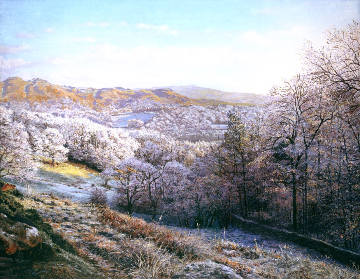 New Years Day Elterwater on canvas